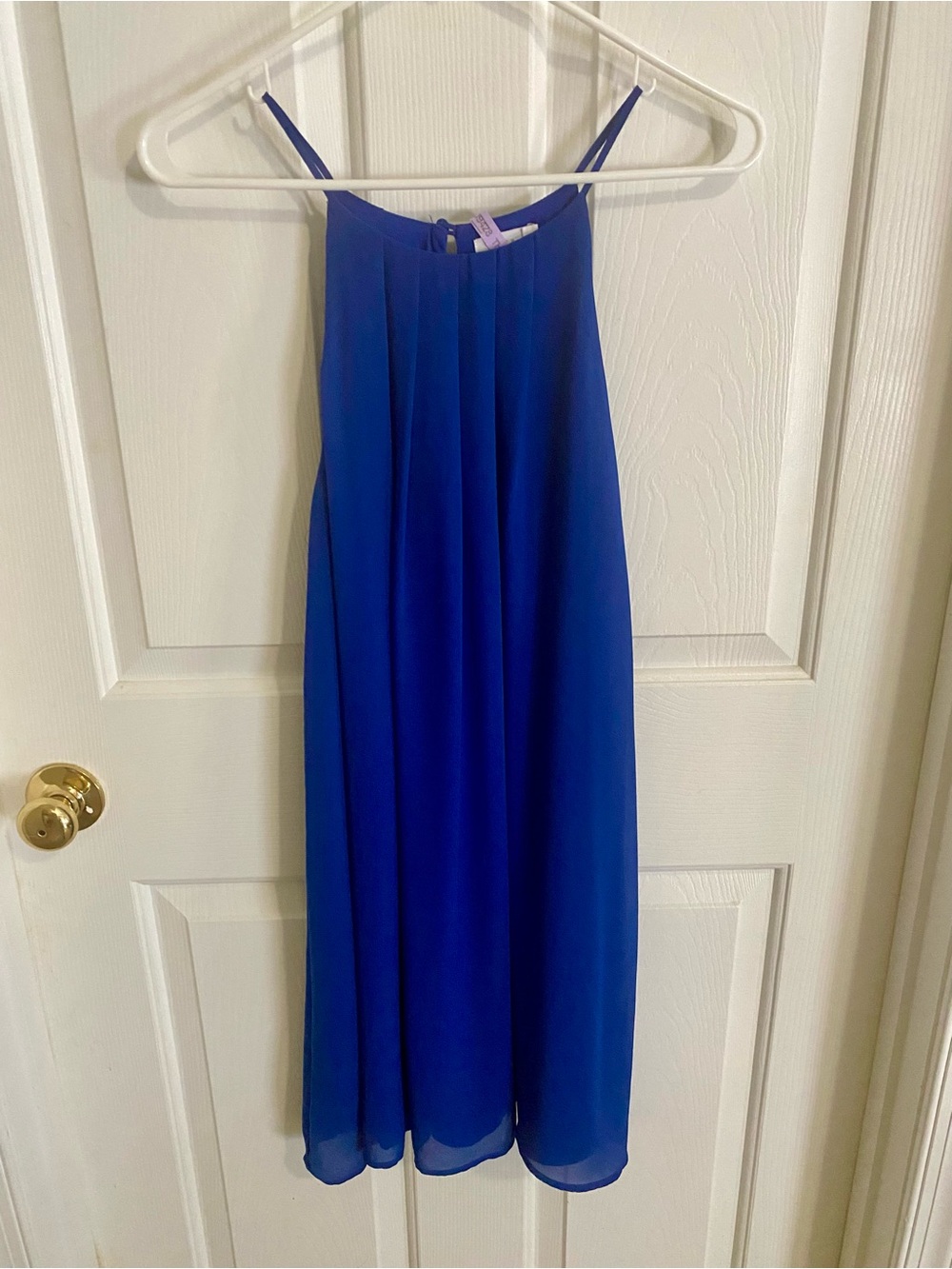Lush Royal Blue Spaghetti-Strap Midi Dress